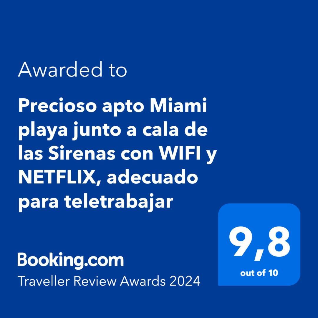 Precioso Apto Miami Primera Linia Playa Cala De Las Sirenas, Con Wifi Y Netflix, Adecuado Para Teletrabajar Миами-Плайя Экстерьер фото